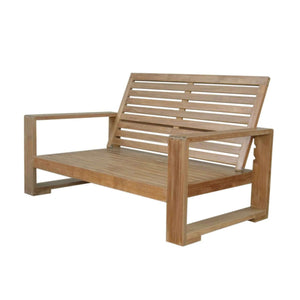 Anderson Teak Capistrano Deep Seating Loveseat-Linen Antique Beige