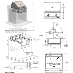 Artisan 26" American Eagle Series Freestanding Grill-Liquid Propane