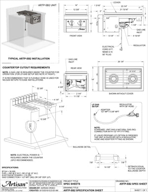 Artisan Built-In Double Side Burner-Liquid Propane