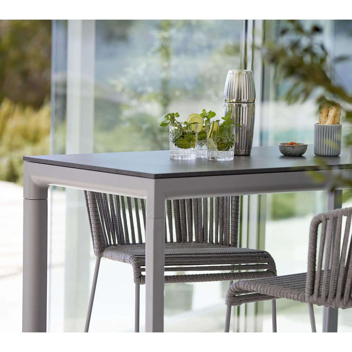 Cane-Line Drop Bar Table Base, 150X75 cm-