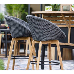 Cane-Line Peacock Bar Chair W/Teak Legs-