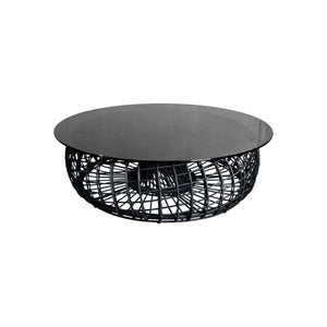 Cane-Line Nest Coffee Table/Footstool Large-Lava grey, Cane-line Weave