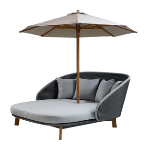 Cane-Line Peacock Daybed W/Teak Legs Incl. Table-