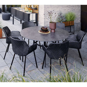 Cane-Line Joy Dining Table Base Round-Taupe, aluminium