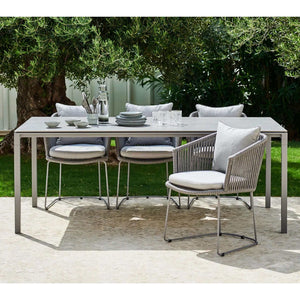 Cane-Line Pure Dining Table Base, 200X100 cm-White, aluminium