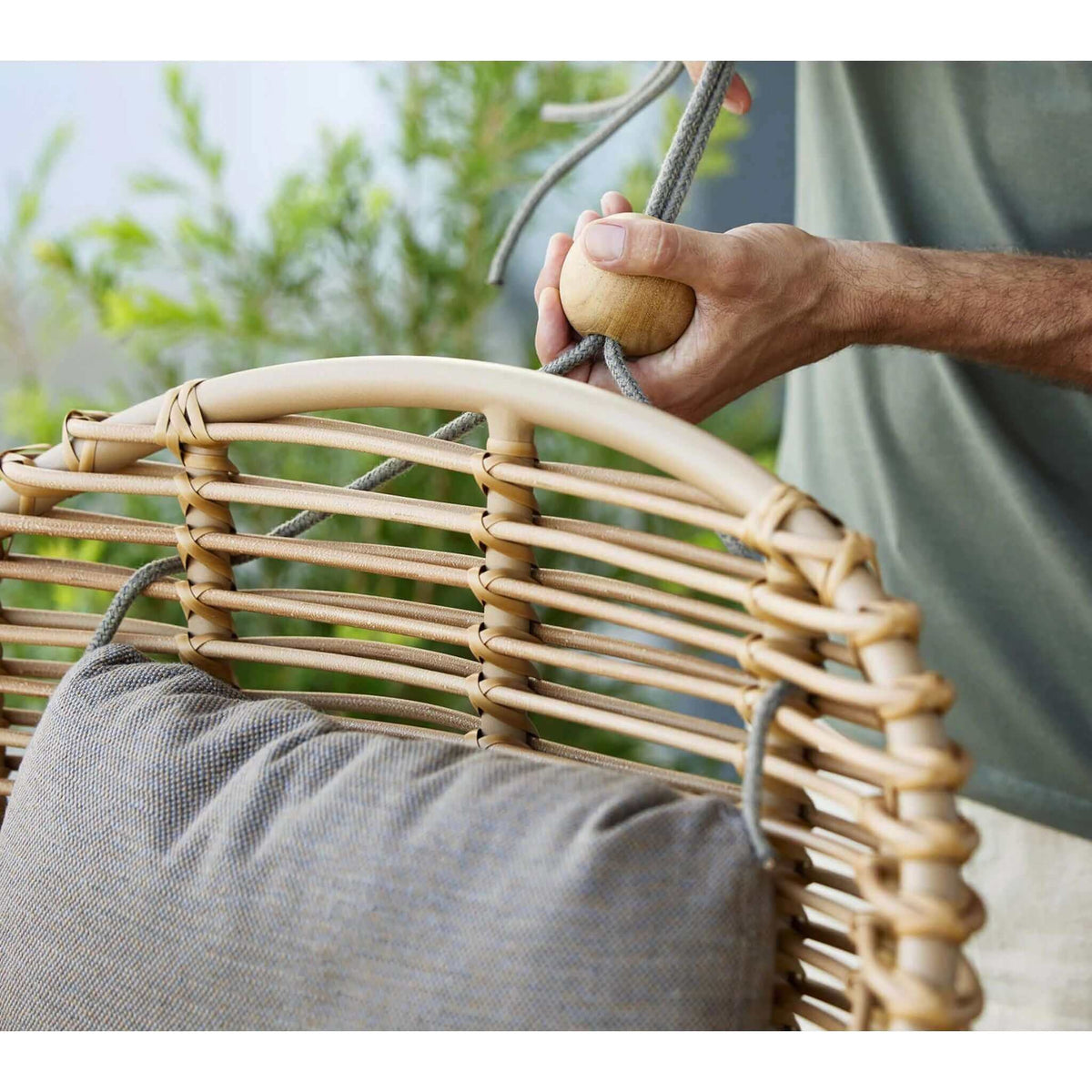 Cane-Line Hive Lounge Chair W/Teak Legs-