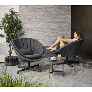 Cane-Line Peacock Lounge Chair W/Swivel Aluminium Base-