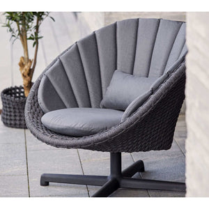 Cane-Line Peacock Lounge Chair W/Swivel Aluminium Base-