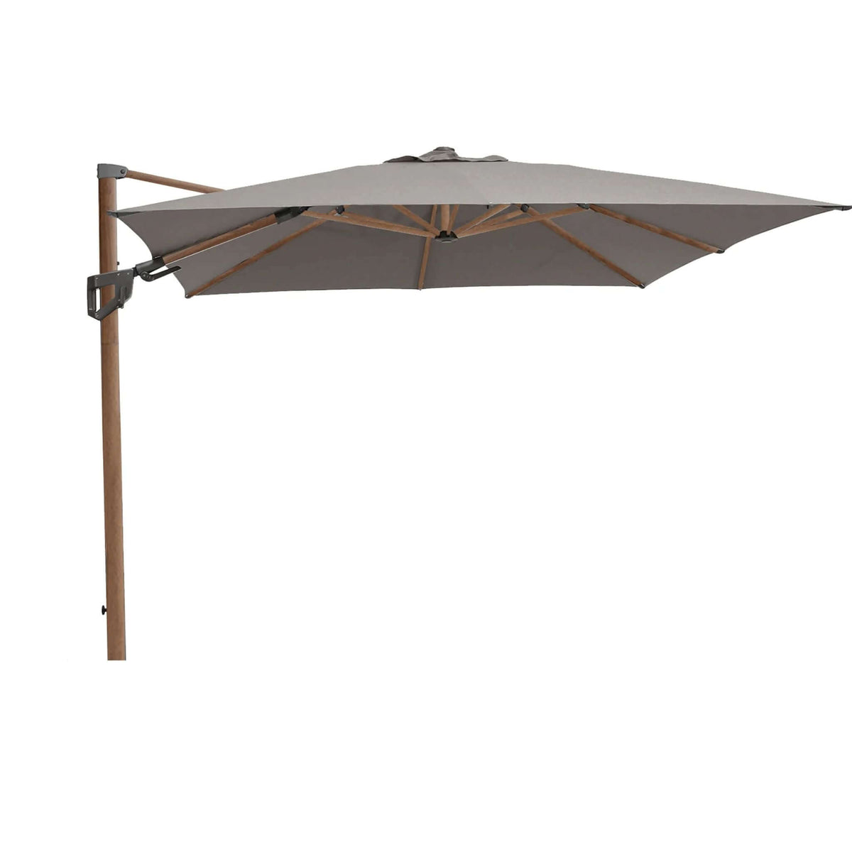 Cane-Line Hyde Luxe Hanging Parasol, 3X4 M-Aluminium w/Taupe fabric wood look