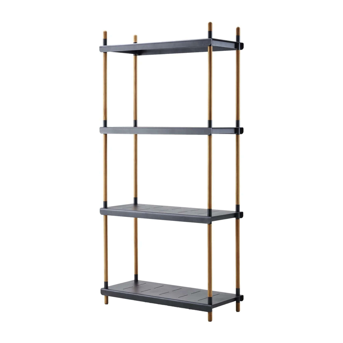 Cane-Line Frame Shelving System Complete Base Unit-Teak/white aluminium