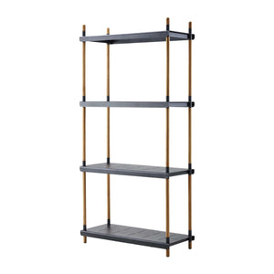 Cane-Line Frame Shelving System Complete Base Unit-Teak/white aluminium