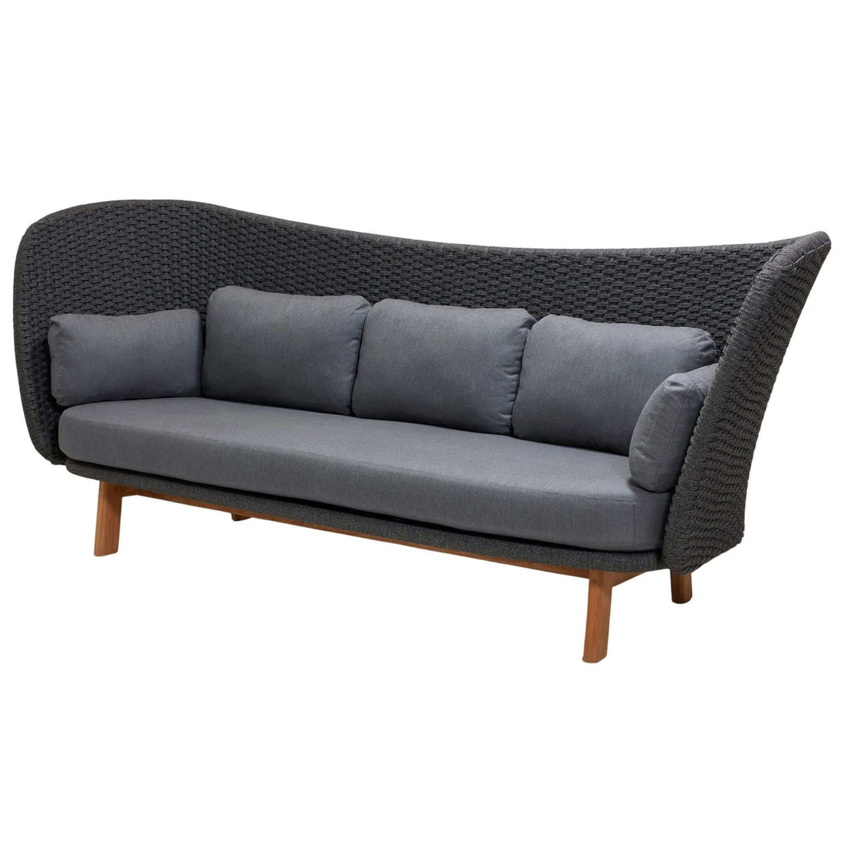 Cane-Line Peacock Wing 3-Seater Sofa W/Teak Legs-Default Title