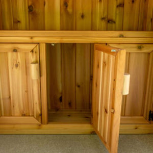 Dundalk LeisureCraft Canadian Timber Southern Fantasy Tiki Bar-3 Door Cabinet