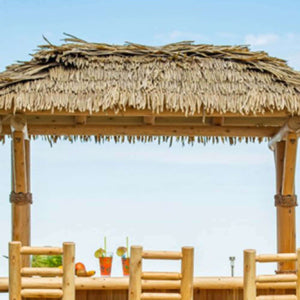 Dundalk LeisureCraft Canadian Timber Southern Fantasy Tiki Bar-3 Door Cabinet