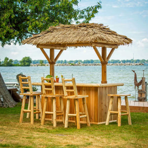 Dundalk LeisureCraft Canadian Timber Tropical Paradise Tiki Bar-None