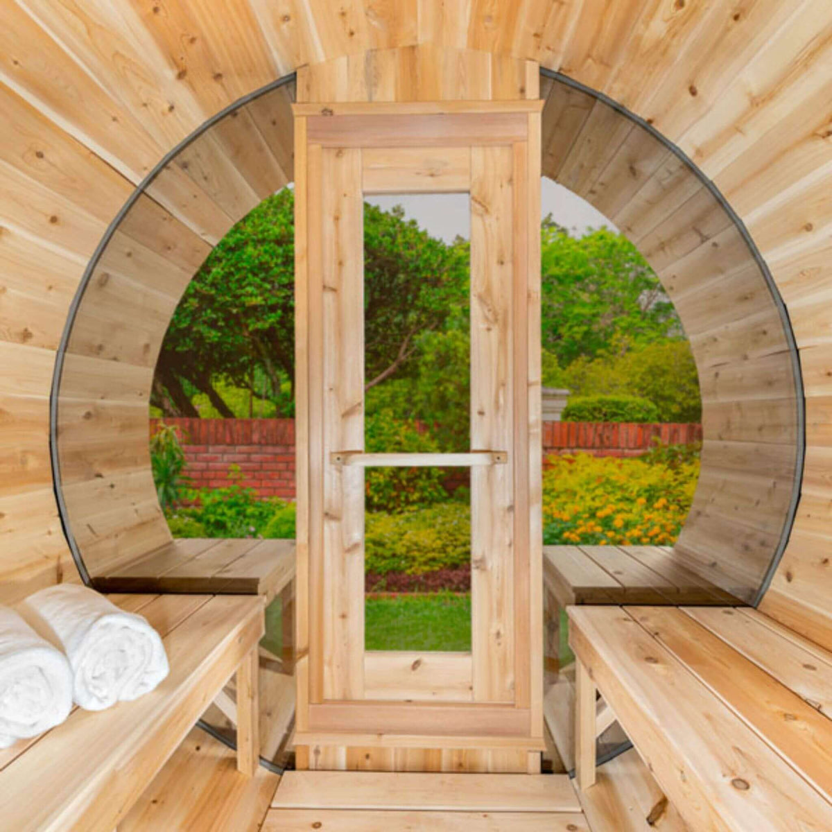 Dundalk LeisureCraft Canadian Timber Serenity MP Barrel Sauna-