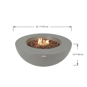 Elementi Lunar Bowl Fire Table-Liquid Propane