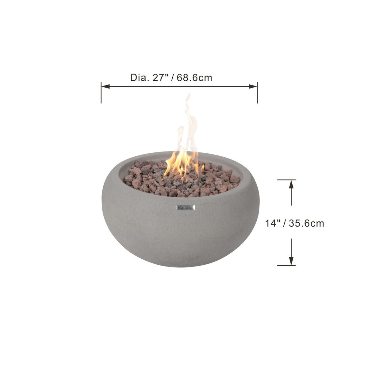 Elementi Modeno Newbridge Fire Bowl-Liquid Propane