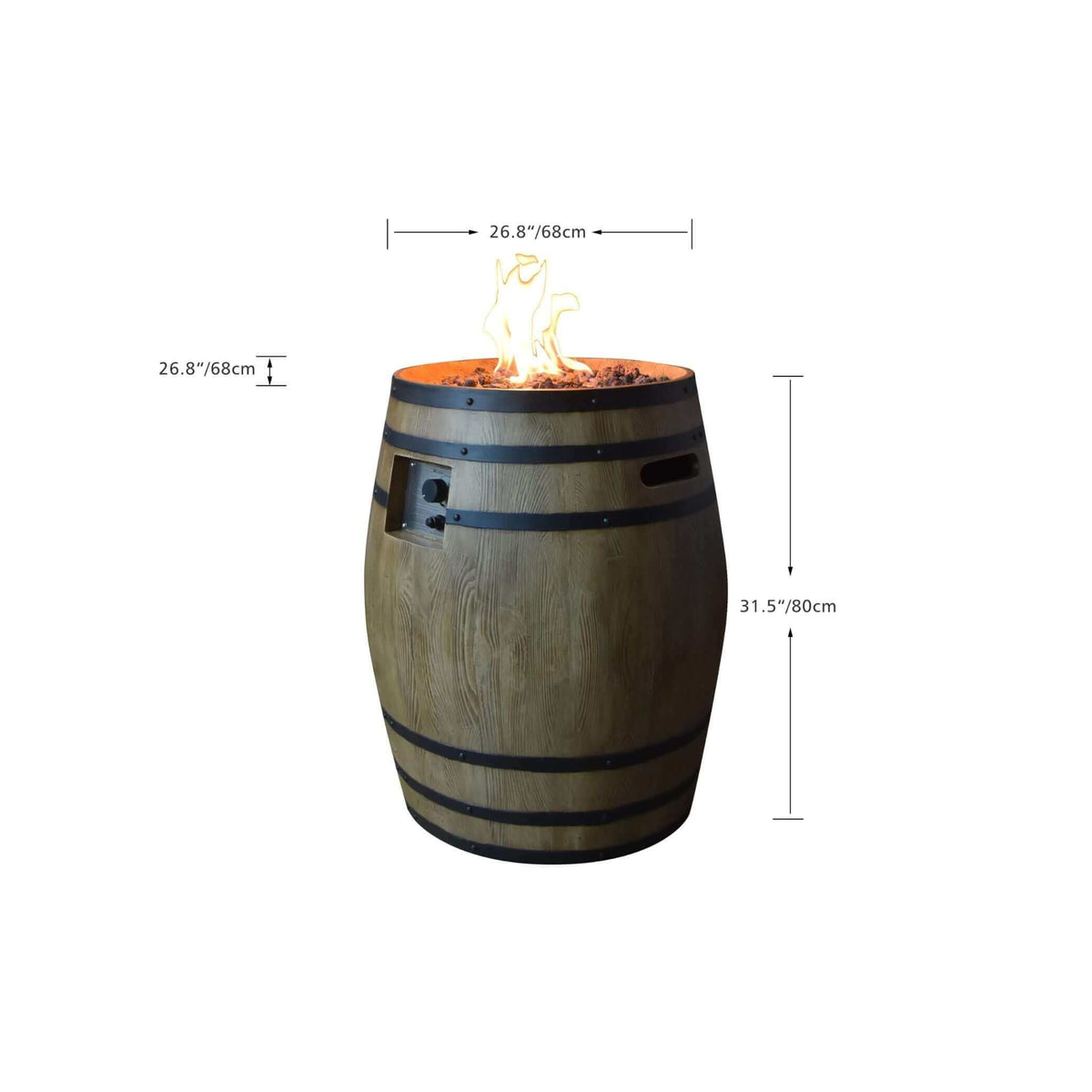 Elementi Napa Barrel Fire Pit-