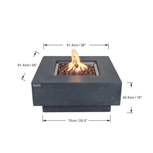 Elementi Manhattan Fire Table-Liquid Propane