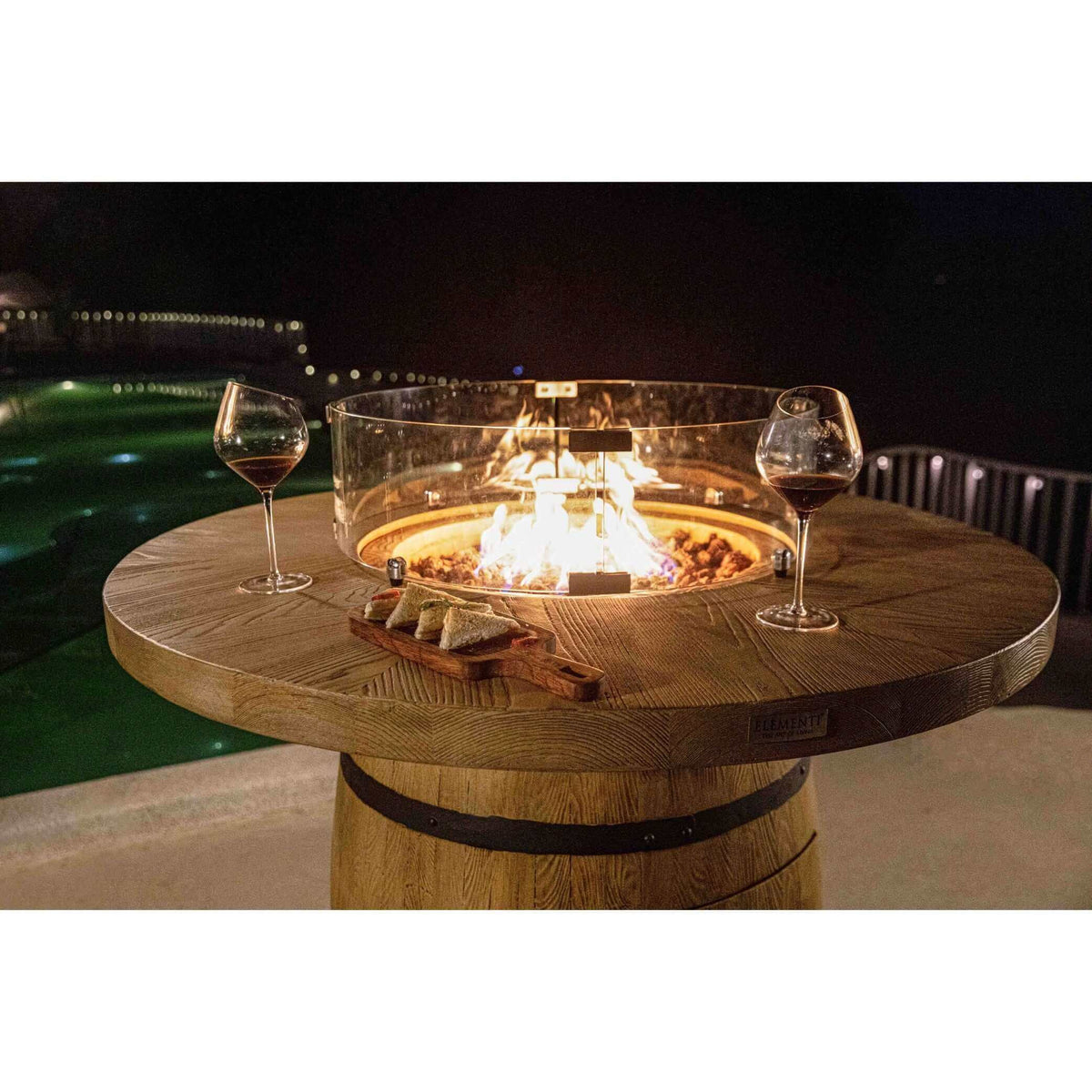 Elementi Lafite Barrel Fire Table-
