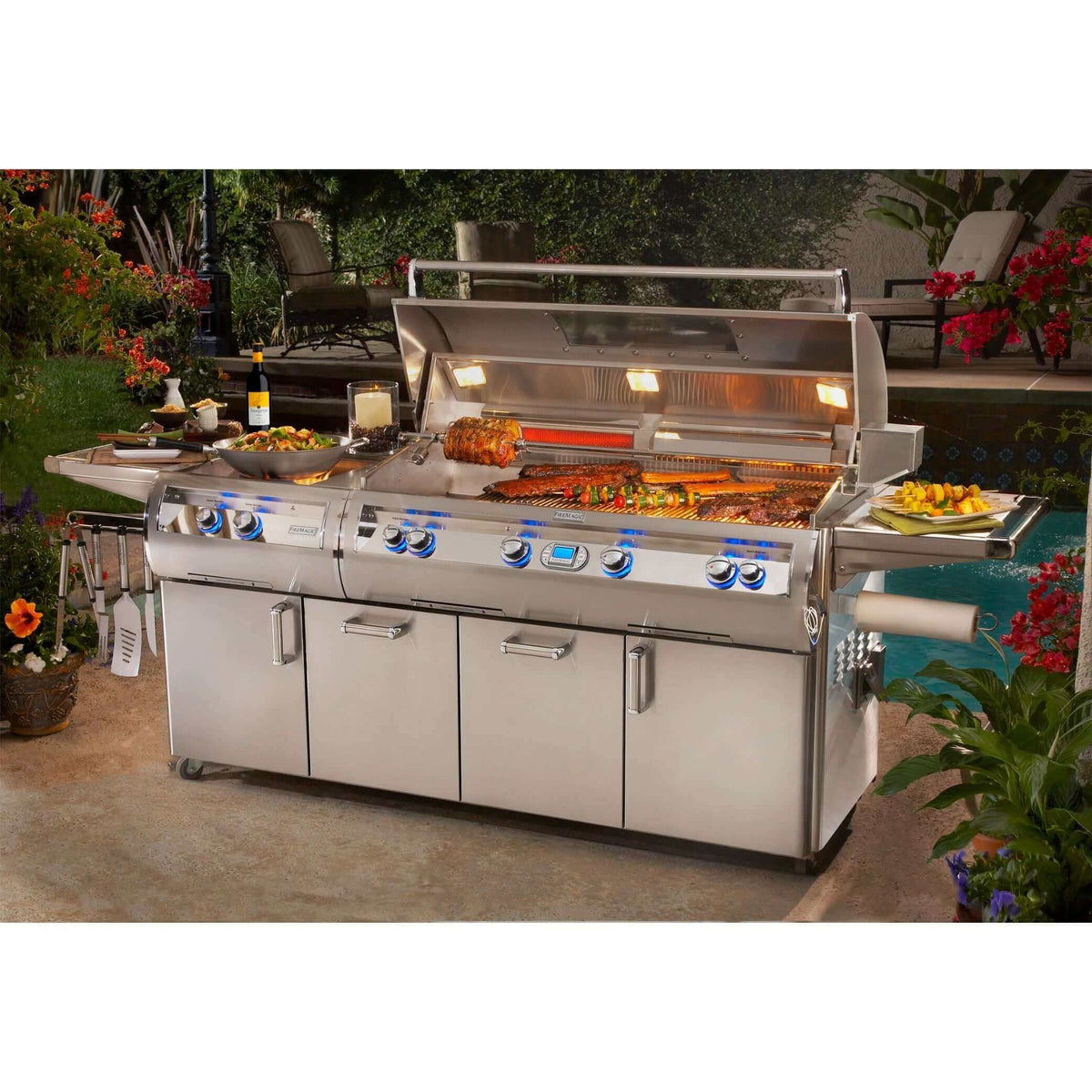 Fire Magic Echelon Diamond E1060S 48" Freestanding Grill With Analog Thermometer-Natural Gas