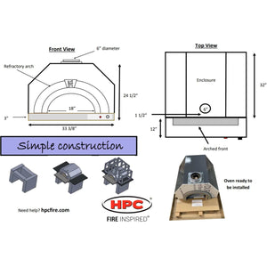 Forno de Pizza Di Napoli Series DIY Pizza Oven-Liquid Propane