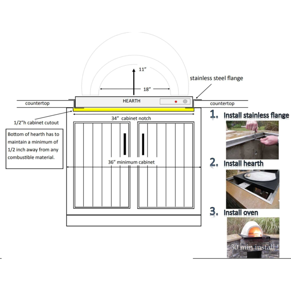 Forno de Pizza Villa Series Built-In Pizza Oven-Natural Gas