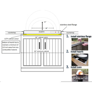 Forno de Pizza Villa Series Built-In Pizza Oven-Natural Gas