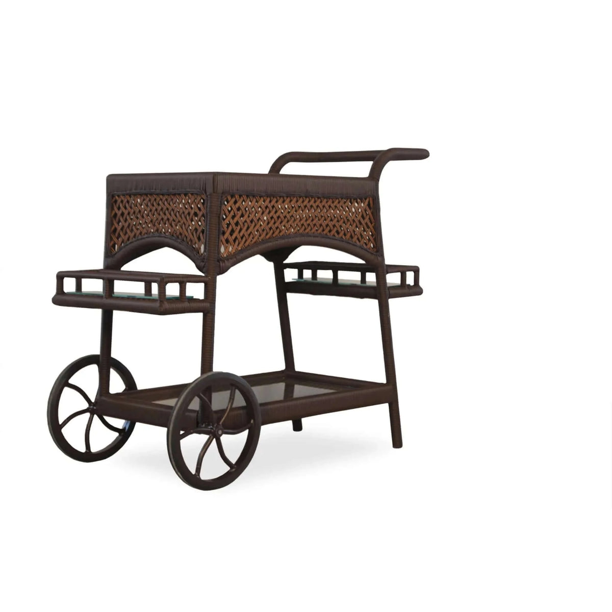 Lloyd Flanders Grand Traverse Bar Cart-Bisque Sunloom Vinyl