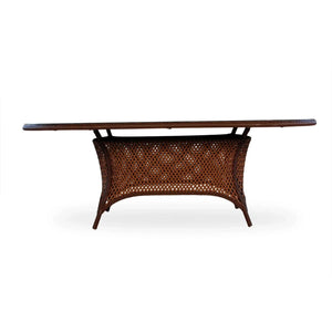 Lloyd Flanders Grand Traverse 84in Oval Umbrella Dining Table-Caramel Sunloom Vinyl