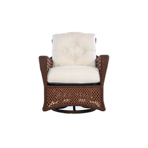 Lloyd Flanders Grand Traverse Swivel Glider Lounge Chair-Caramel Sunloom Vinyl