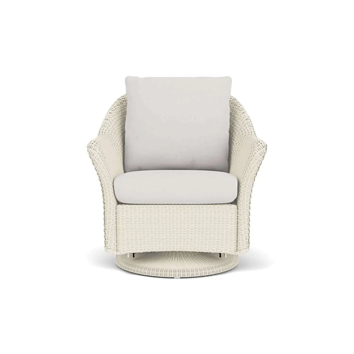 Lloyd Flanders Weekend Retreat Swivel Glider Lounge Chair-Matte White 004