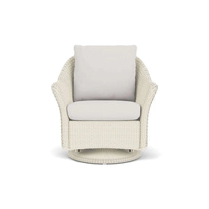 Lloyd Flanders Weekend Retreat Swivel Glider Lounge Chair-Matte White 004