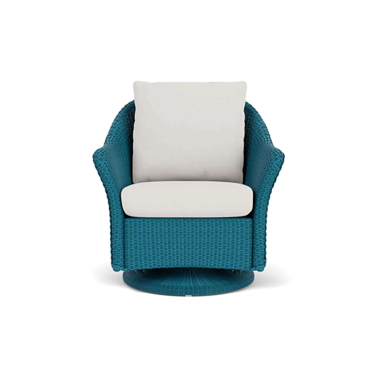 Lloyd Flanders Weekend Retreat Swivel Glider Lounge Chair-Platinum 014