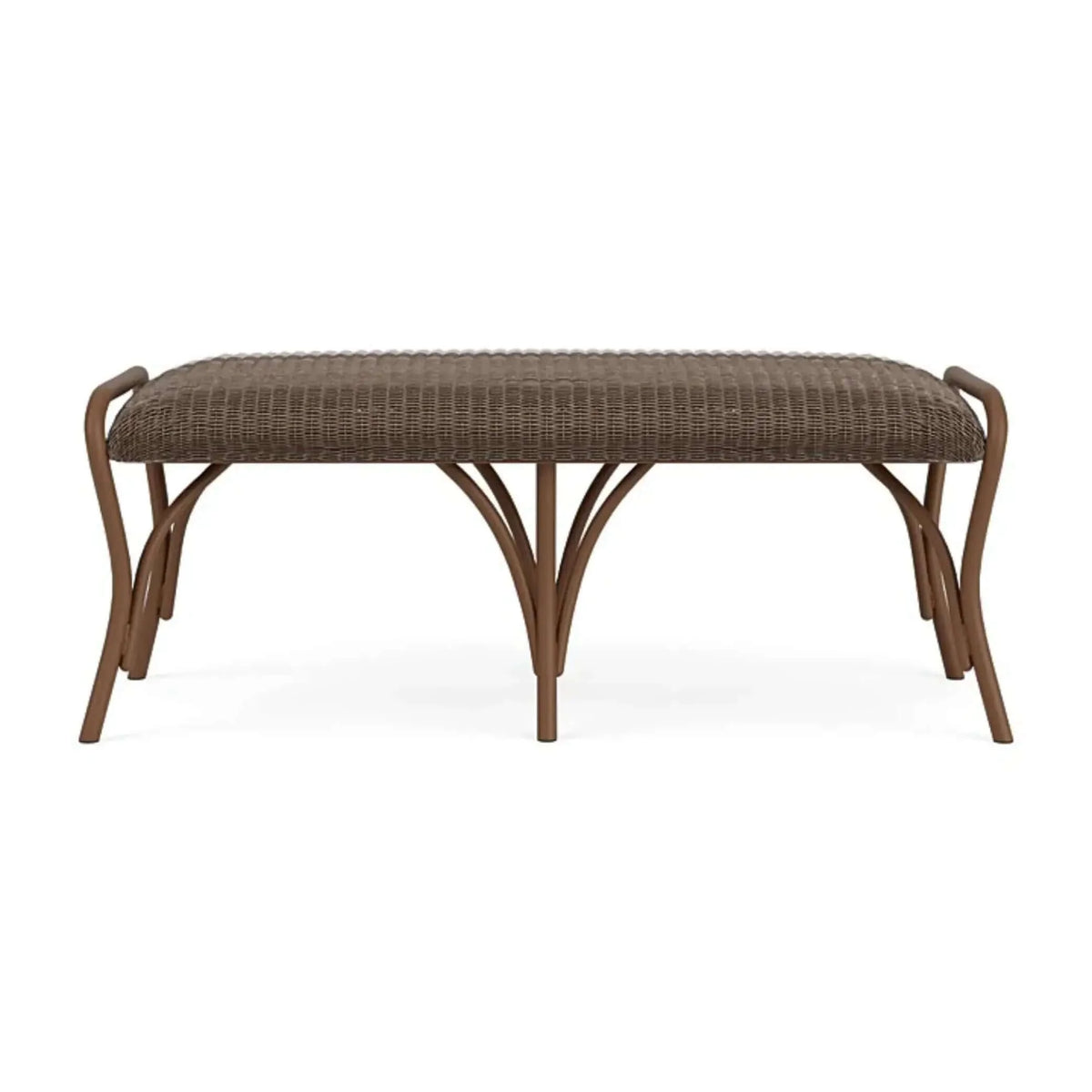 Lloyd Flanders All Seasons Settee Ottoman with Padded Seat