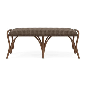 Lloyd Flanders All Seasons Settee Ottoman with Padded Seat