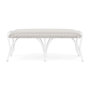 Lloyd Flanders All Seasons Settee Ottoman with Padded Seat