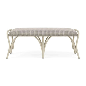 Lloyd Flanders All Seasons Settee Ottoman with Padded Seat