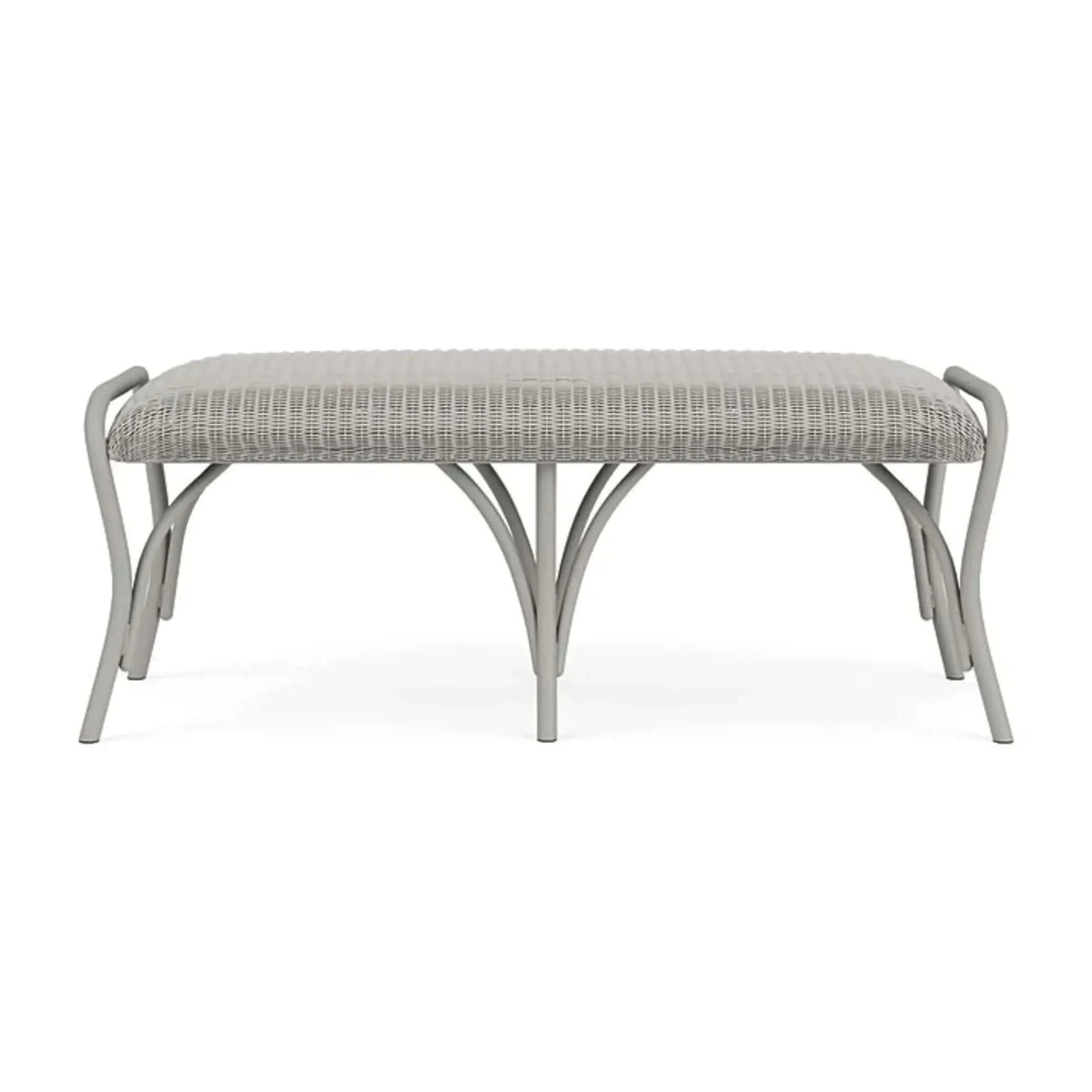 Lloyd Flanders All Seasons Settee Ottoman with Padded Seat