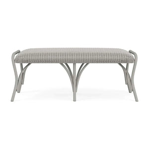 Lloyd Flanders All Seasons Settee Ottoman with Padded Seat