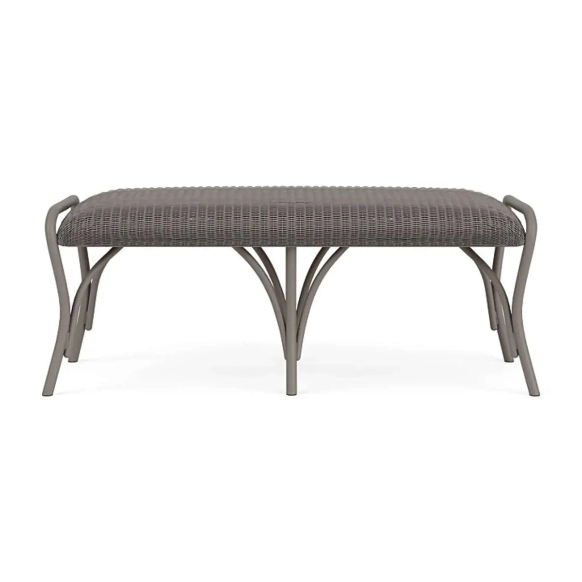 Lloyd Flanders All Seasons Settee Ottoman with Padded Seat