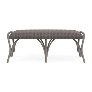 Lloyd Flanders All Seasons Settee Ottoman with Padded Seat