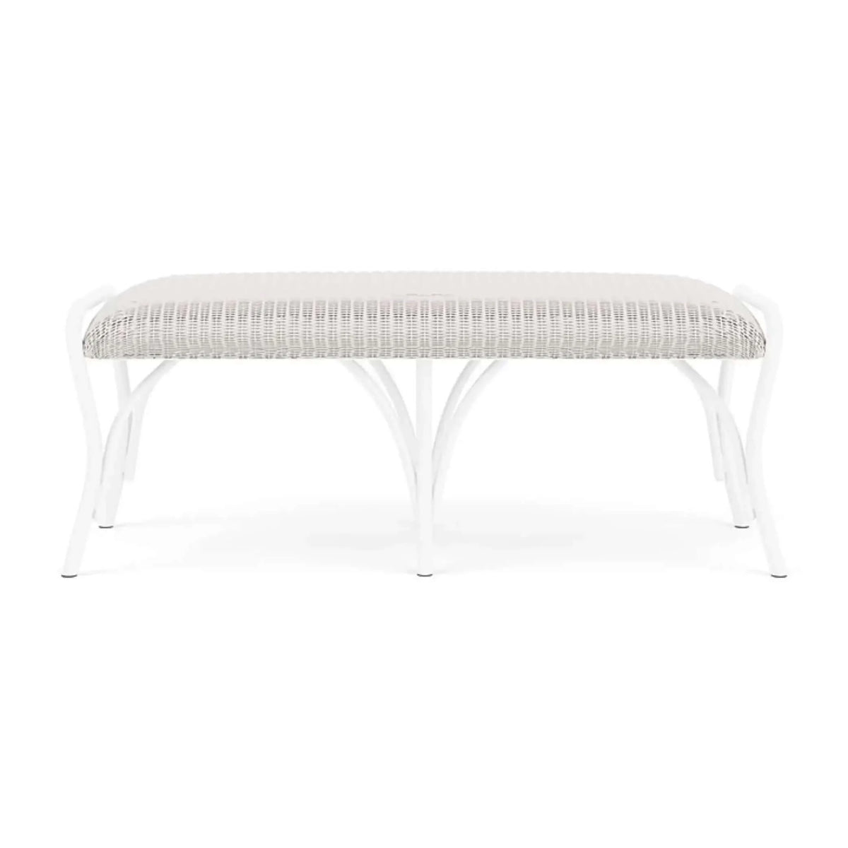 Lloyd Flanders All Seasons Settee Ottoman with Padded Seat