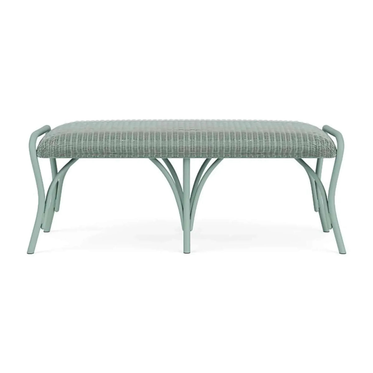 Lloyd Flanders All Seasons Settee Ottoman with Padded Seat