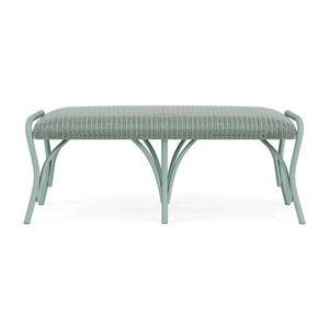 Lloyd Flanders All Seasons Settee Ottoman with Padded Seat