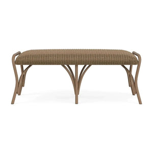 Lloyd Flanders All Seasons Settee Ottoman with Padded Seat