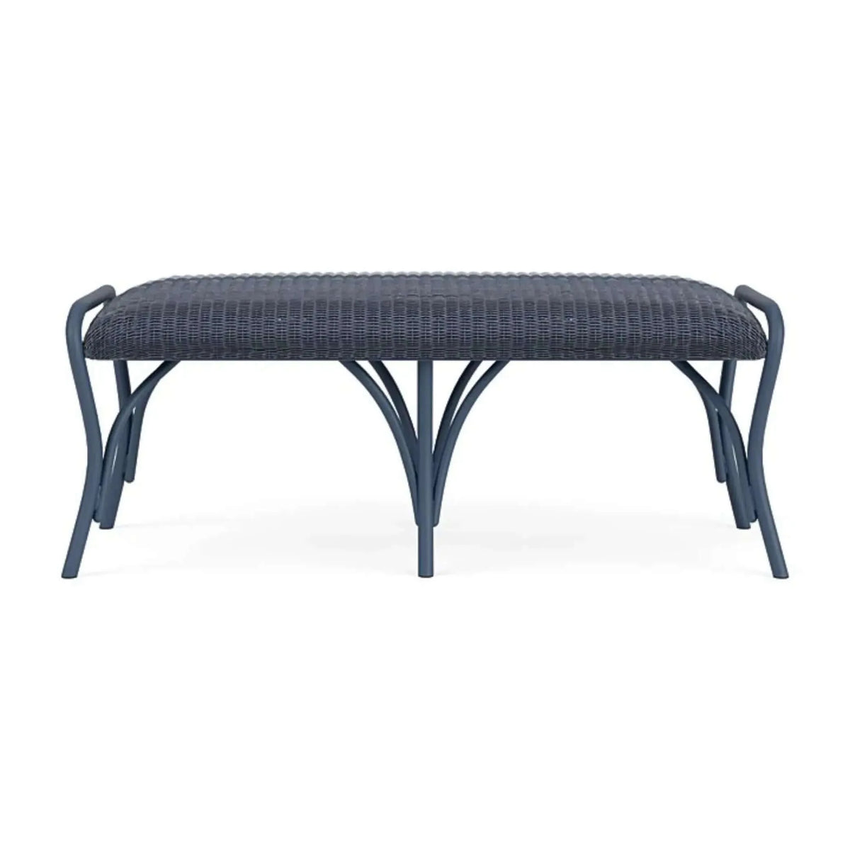 Lloyd Flanders All Seasons Settee Ottoman with Padded Seat