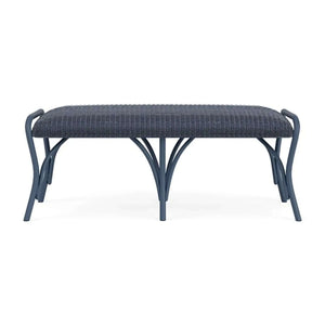 Lloyd Flanders All Seasons Settee Ottoman with Padded Seat