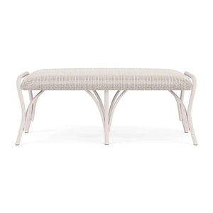 Lloyd Flanders All Seasons Settee Ottoman with Padded Seat